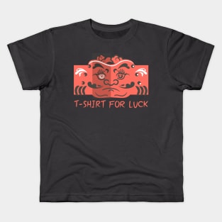 T-shirt for Luck with Daruma Doll Face Kids T-Shirt